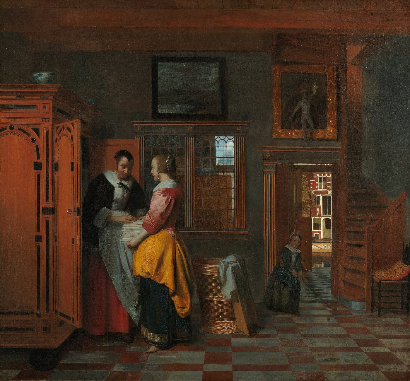 Pieter de Hooch, Interior with Women beside a Linen Cupboard, 1663. Rijksmuseum, Amsterdam.